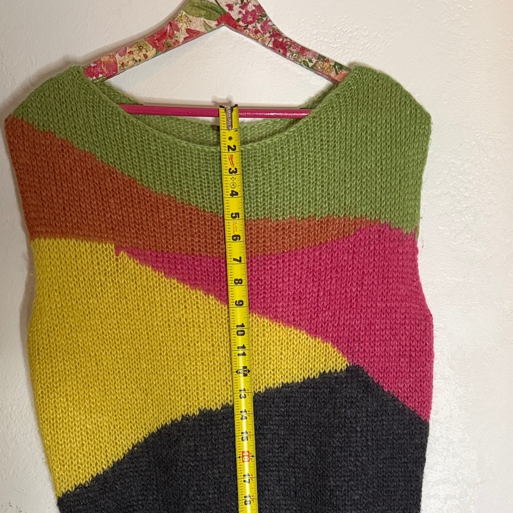 RARE VINTAGE/Free People Color-Block Tunic Sweater
yellow, green, orange, gray - Picture 5 of 9